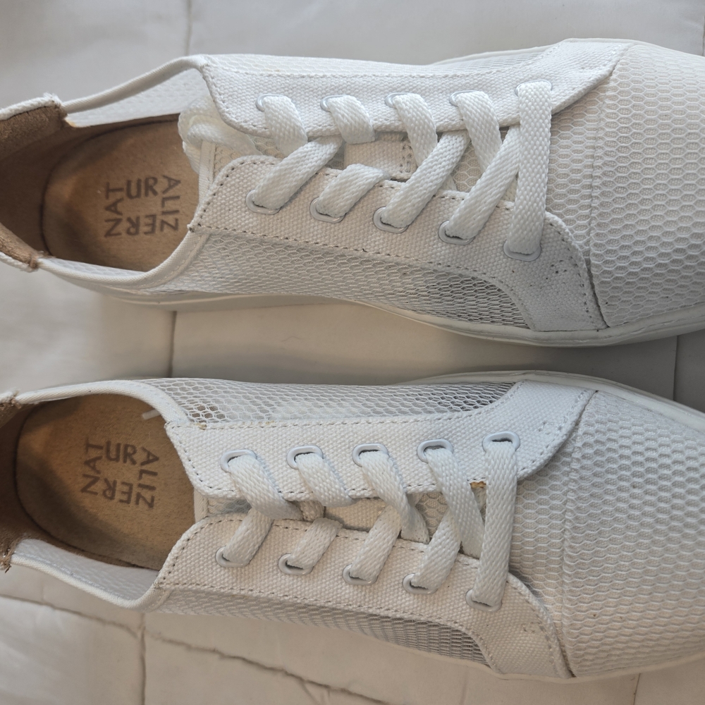 Naturalizer Women's White Mesh Sneakers